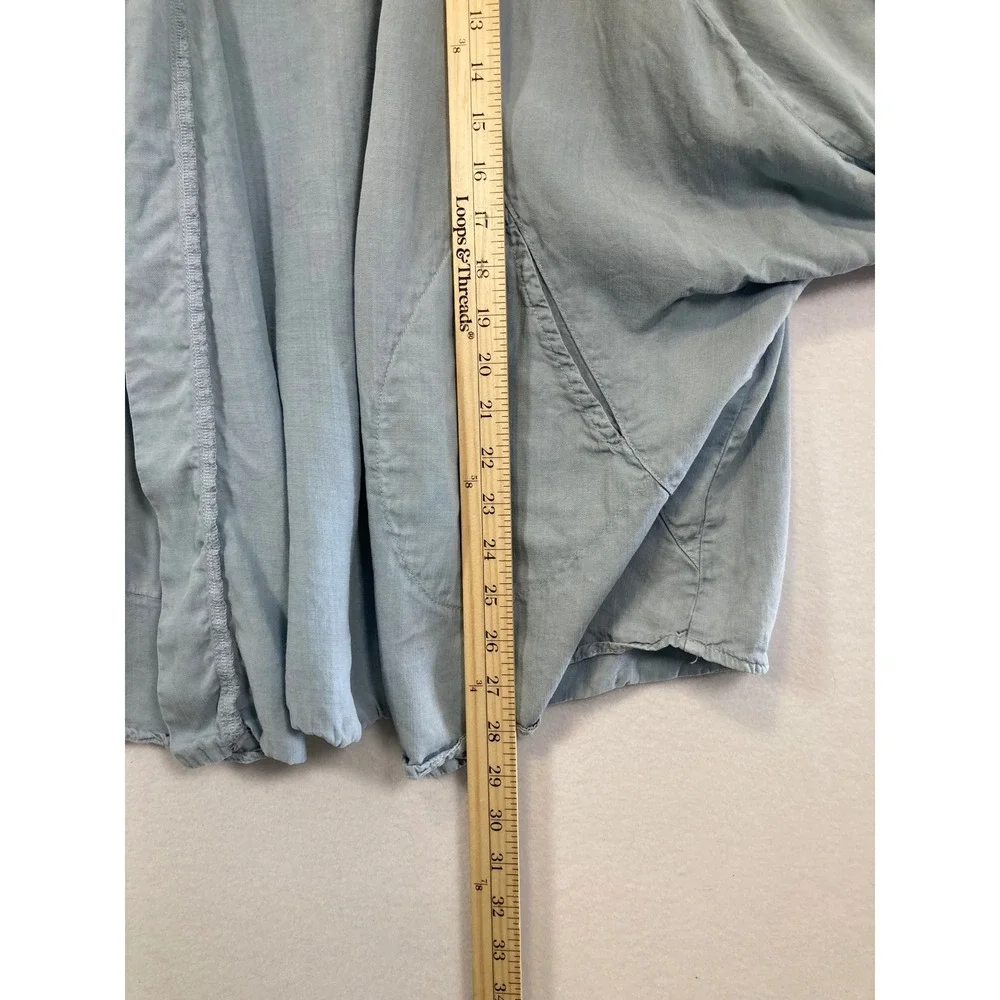 Easel Los Angeles Blue Tencel Kimono Cardigan‎ Open Front Dolman Sleeve Medium - Picture 7 of 8